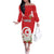 Personalized Tunisia Off The Shoulder Long Sleeve Dress Jasmine Flower and Emblem - Wonder Print Shop