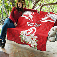 Personalized Tunisia Quilt Jasmine Flower and Emblem - Wonder Print Shop