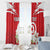 Personalized Tunisia Window Curtain Jasmine Flower and Emblem - Wonder Print Shop