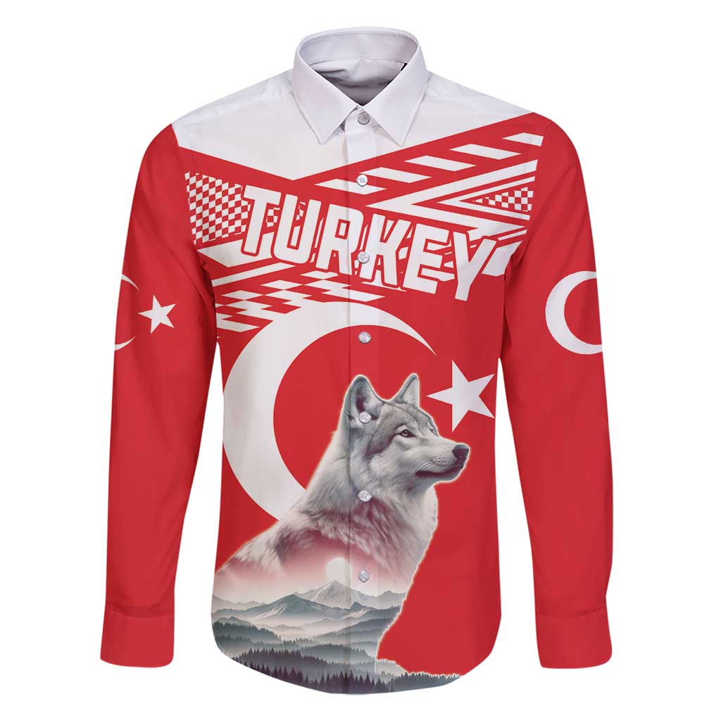 Personalized Gray Wolf Turkey Family Matching Summer Maxi Dress and Hawaiian Shirt Turkish Mountain - Wonder Print Shop