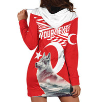Personalized Gray Wolf Turkey Hoodie Dress Turkish Mountain - Wonder Print Shop