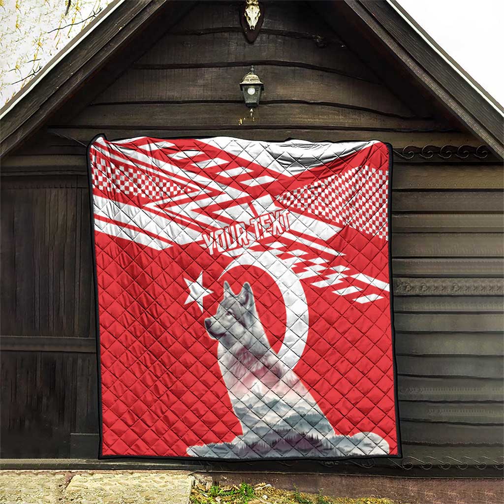 Personalized Gray Wolf Turkey Quilt Turkish Mountain - Wonder Print Shop