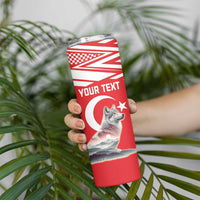 Personalized Gray Wolf Turkey Skinny Tumbler Turkish Mountain - Wonder Print Shop