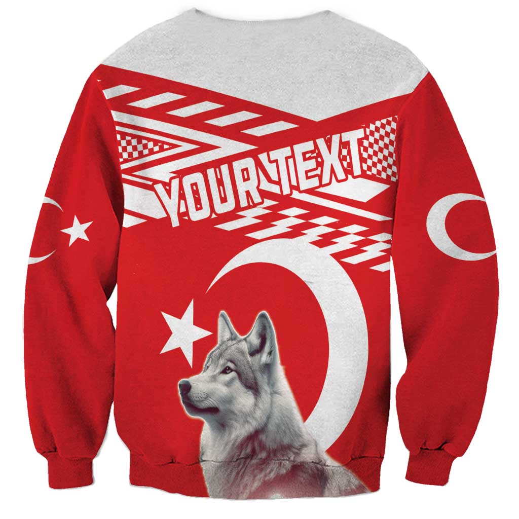 Personalized Gray Wolf Turkey Sweatshirt Turkish Mountain - Wonder Print Shop