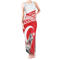 Personalized Gray Wolf Turkey Tank Maxi Dress Turkish Mountain - Wonder Print Shop