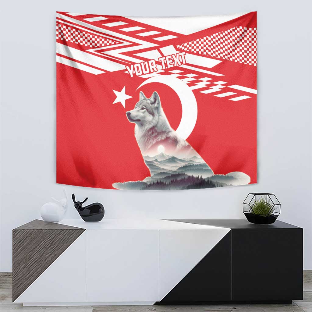 Personalized Gray Wolf Turkey Tapestry Turkish Mountain - Wonder Print Shop