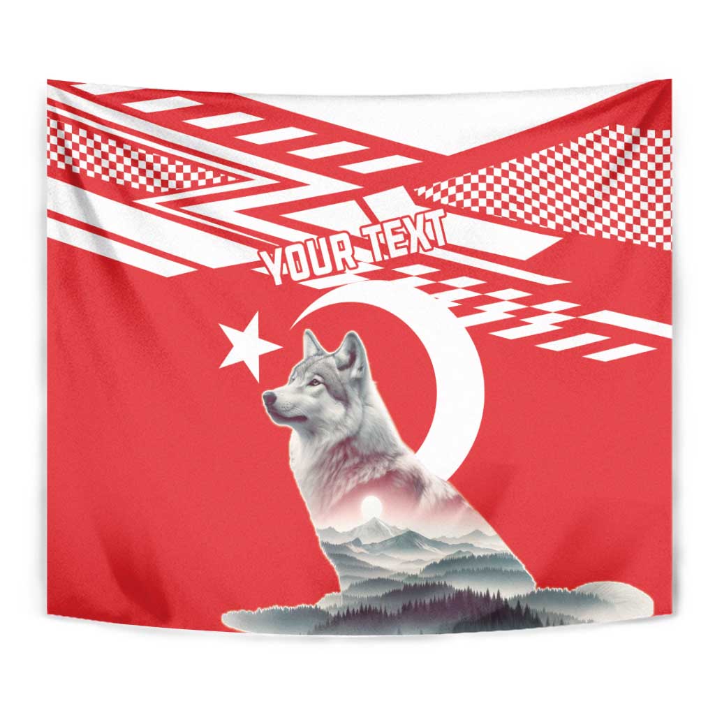 Personalized Gray Wolf Turkey Tapestry Turkish Mountain - Wonder Print Shop