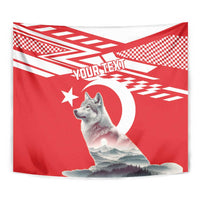 Personalized Gray Wolf Turkey Tapestry Turkish Mountain - Wonder Print Shop