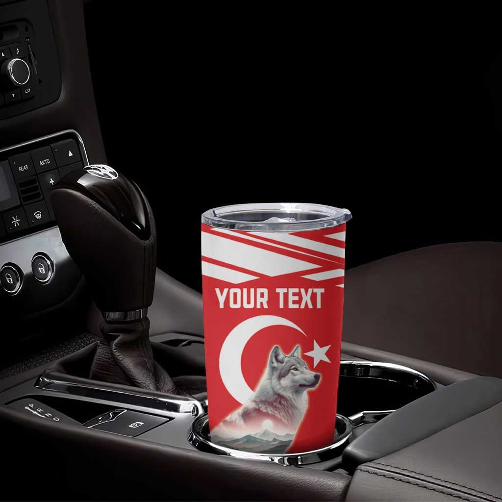 Personalized Gray Wolf Turkey Tumbler Cup Turkish Mountain - Wonder Print Shop