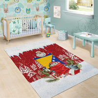 Bosnia and Herzegovina Christmas Area Rug Santa With National Flag - Wonder Print Shop