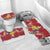 Bosnia and Herzegovina Christmas Bathroom Set Santa With National Flag - Wonder Print Shop