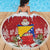Bosnia and Herzegovina Christmas Beach Blanket Santa With National Flag - Wonder Print Shop