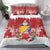 Bosnia and Herzegovina Christmas Bedding Set Santa With National Flag - Wonder Print Shop