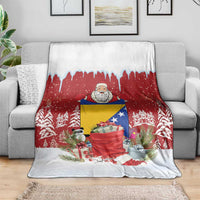 Bosnia and Herzegovina Christmas Blanket Santa With National Flag - Wonder Print Shop
