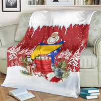 Bosnia and Herzegovina Christmas Blanket Santa With National Flag - Wonder Print Shop