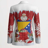 Bosnia and Herzegovina Christmas Blazer Santa With National Flag - Wonder Print Shop