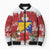 Bosnia and Herzegovina Christmas Bomber Puffer Jacket Santa With National Flag - Wonder Print Shop