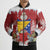 Bosnia and Herzegovina Christmas Bomber Puffer Jacket Santa With National Flag - Wonder Print Shop
