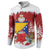 Bosnia and Herzegovina Christmas Button Sweatshirt Santa With National Flag - Wonder Print Shop