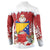 Bosnia and Herzegovina Christmas Button Sweatshirt Santa With National Flag - Wonder Print Shop