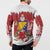 Bosnia and Herzegovina Christmas Button Sweatshirt Santa With National Flag - Wonder Print Shop