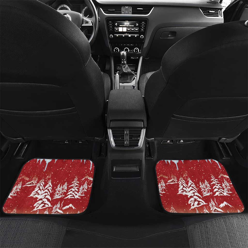 Bosnia and Herzegovina Christmas Car Mats Santa With National Flag - Wonder Print Shop