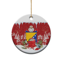 Bosnia and Herzegovina Christmas Ceramic Ornament Santa With National Flag - Wonder Print Shop