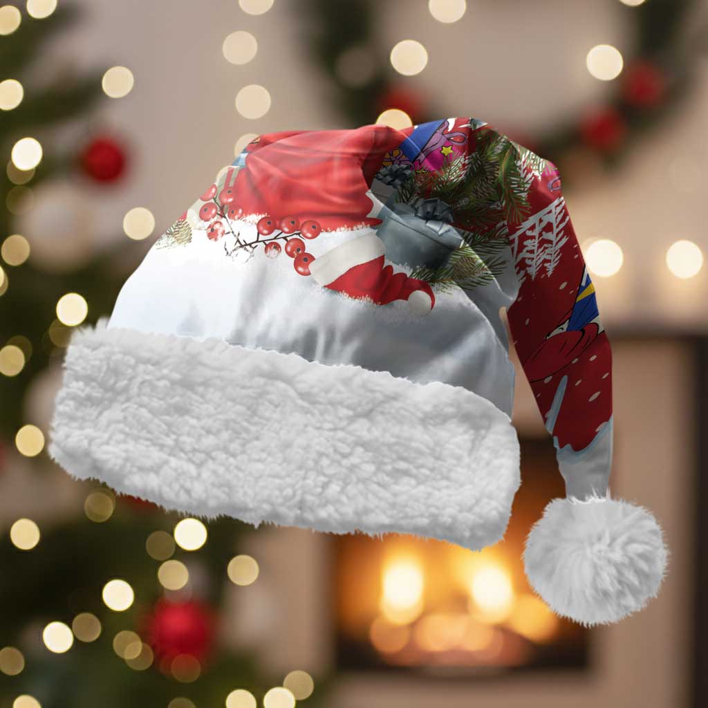 Bosnia and Herzegovina Christmas Santa Hat Santa With National Flag - Wonder Print Shop