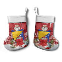 Bosnia and Herzegovina Christmas Stocking Santa With National Flag - Wonder Print Shop