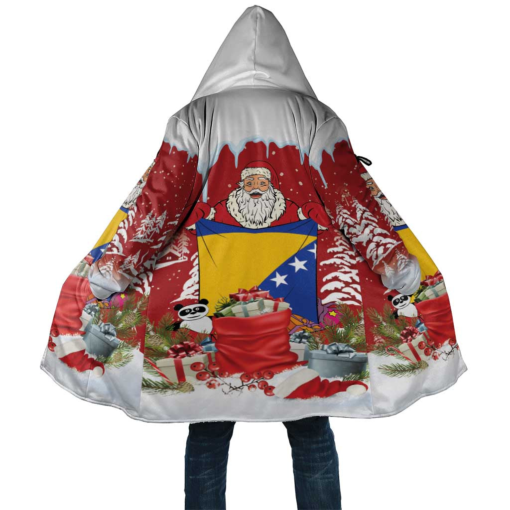 Bosnia and Herzegovina Christmas Cloak Santa With National Flag - Wonder Print Shop