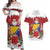 Bosnia and Herzegovina Christmas Couples Matching Off Shoulder Maxi Dress and Hawaiian Shirt Santa With National Flag - Wonder Print Shop