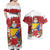 Bosnia and Herzegovina Christmas Couples Matching Off Shoulder Maxi Dress and Hawaiian Shirt Santa With National Flag - Wonder Print Shop