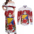 Bosnia and Herzegovina Christmas Couples Matching Off Shoulder Maxi Dress and Long Sleeve Button Shirt Santa With National Flag - Wonder Print Shop