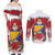 Bosnia and Herzegovina Christmas Couples Matching Off Shoulder Maxi Dress and Long Sleeve Button Shirt Santa With National Flag - Wonder Print Shop
