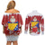 Bosnia and Herzegovina Christmas Couples Matching Off Shoulder Short Dress and Long Sleeve Button Shirt Santa With National Flag - Wonder Print Shop