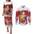 Bosnia and Herzegovina Christmas Couples Matching Puletasi and Long Sleeve Button Shirt Santa With National Flag - Wonder Print Shop