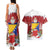Bosnia and Herzegovina Christmas Couples Matching Tank Maxi Dress and Hawaiian Shirt Santa With National Flag - Wonder Print Shop