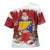 Bosnia and Herzegovina Christmas Cross Shoulder Shirt Santa With National Flag - Wonder Print Shop