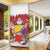 Bosnia and Herzegovina Christmas Door Cover Santa With National Flag - Wonder Print Shop