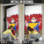 Bosnia and Herzegovina Christmas Door Cover Santa With National Flag - Wonder Print Shop