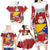 Bosnia and Herzegovina Christmas Family Matching Long Sleeve Bodycon Dress and Hawaiian Shirt Santa With National Flag - Wonder Print Shop