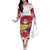 Bosnia and Herzegovina Christmas Family Matching Off The Shoulder Long Sleeve Dress and Hawaiian Shirt Santa With National Flag - Wonder Print Shop