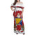 Bosnia and Herzegovina Christmas Family Matching Off Shoulder Maxi Dress and Hawaiian Shirt Santa With National Flag - Wonder Print Shop