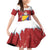 Bosnia and Herzegovina Christmas Family Matching Off Shoulder Short Dress and Hawaiian Shirt Santa With National Flag - Wonder Print Shop
