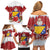 Bosnia and Herzegovina Christmas Family Matching Off Shoulder Short Dress and Hawaiian Shirt Santa With National Flag - Wonder Print Shop