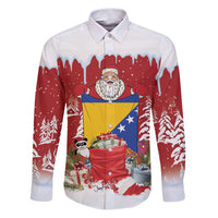Bosnia and Herzegovina Christmas Family Matching Puletasi and Hawaiian Shirt Santa With National Flag - Wonder Print Shop