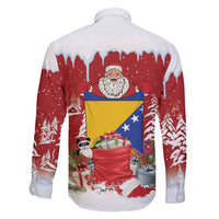 Bosnia and Herzegovina Christmas Family Matching Puletasi and Hawaiian Shirt Santa With National Flag - Wonder Print Shop