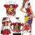 Bosnia and Herzegovina Christmas Family Matching Short Sleeve Bodycon Dress and Hawaiian Shirt Santa With National Flag - Wonder Print Shop