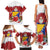Bosnia and Herzegovina Christmas Family Matching Tank Maxi Dress and Hawaiian Shirt Santa With National Flag - Wonder Print Shop
