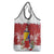 Bosnia and Herzegovina Christmas Grocery Bag Santa With National Flag - Wonder Print Shop